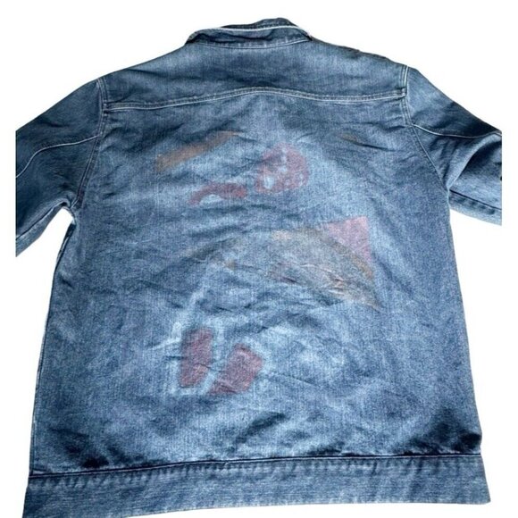 AMBIG Men's Sz XL Blue Denim Jean Jacket Button Down the Front - Picture 7 of 8